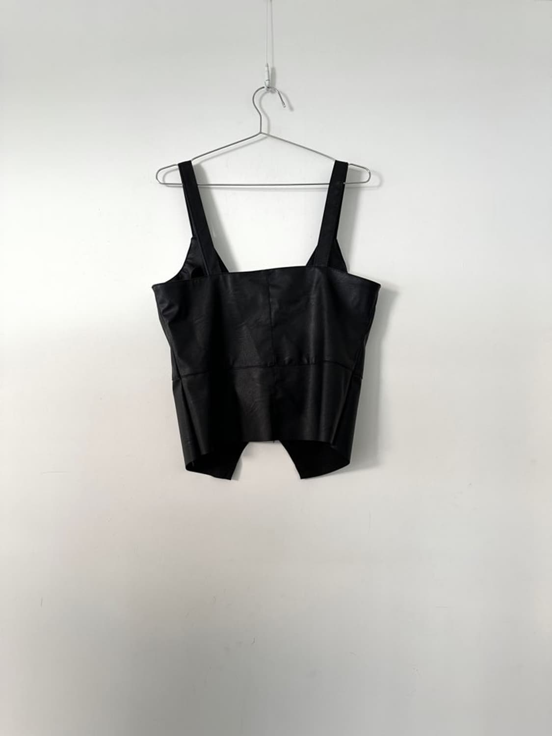 Hunt layered leather vest / black 상품이미지6