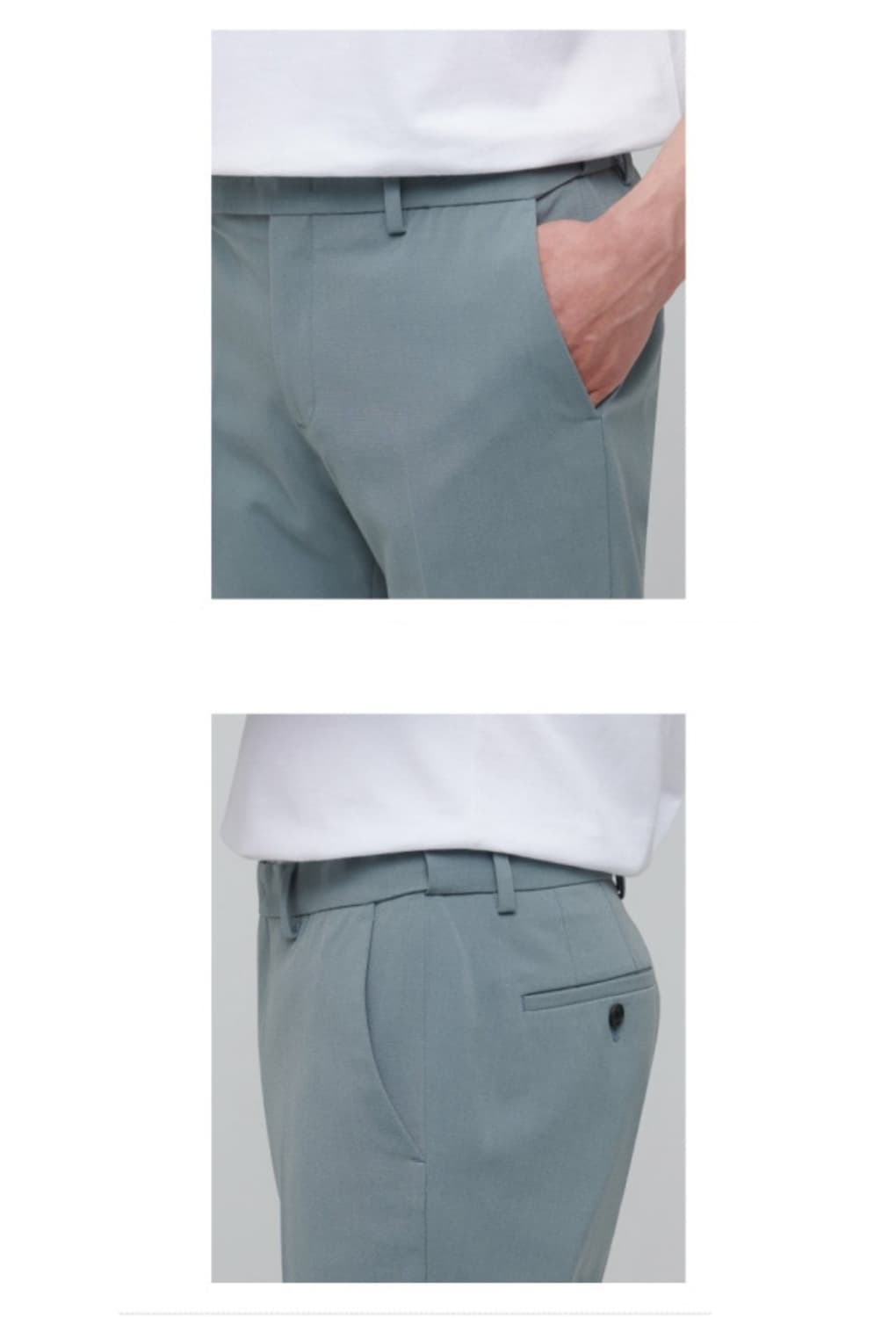 라이트웨이트 테이퍼드 히든 밴딩 크롭 슬랙스 상품이미지5