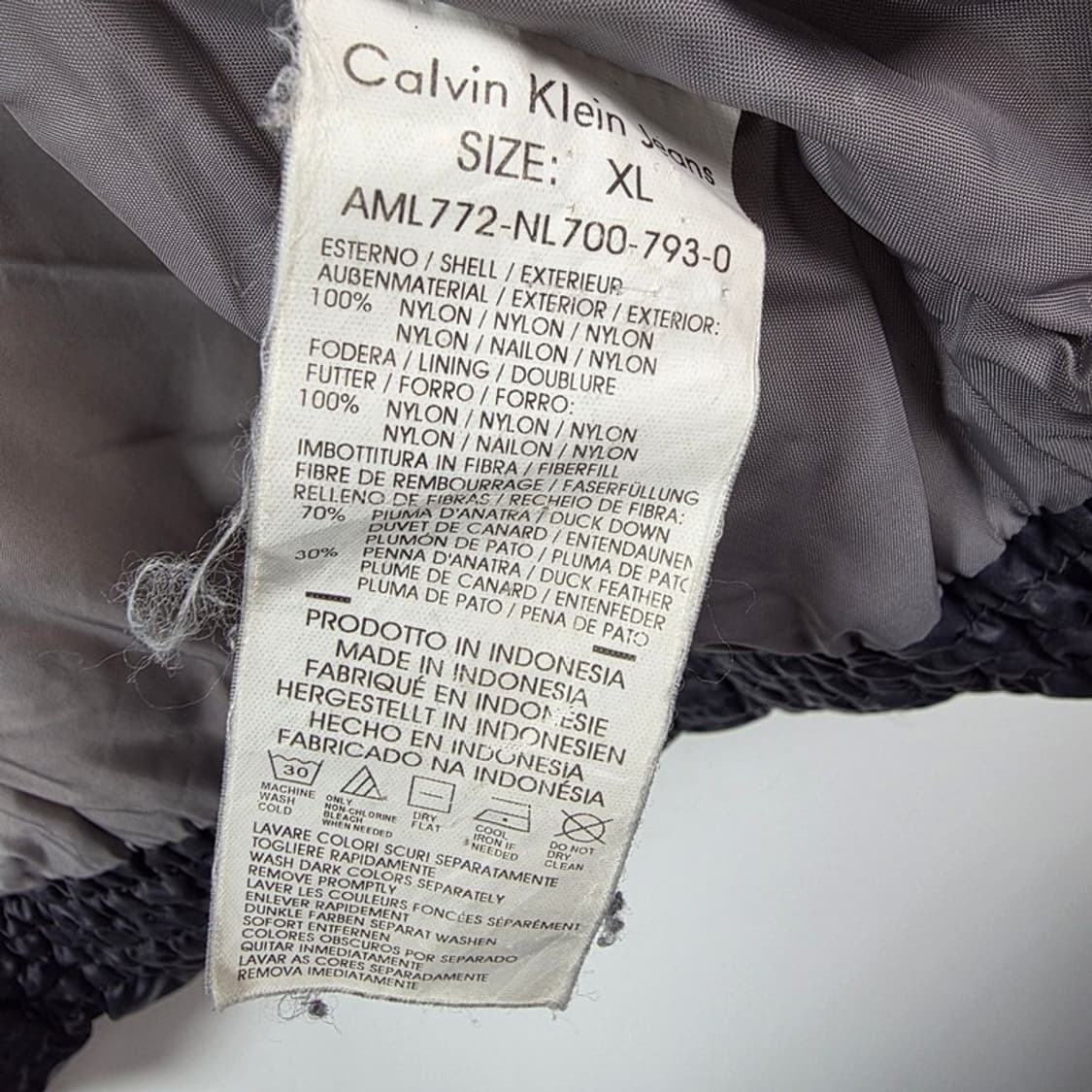 캘빈클라인 진 글로시 덕다운 푸퍼 패딩 자켓 XL 상품이미지10