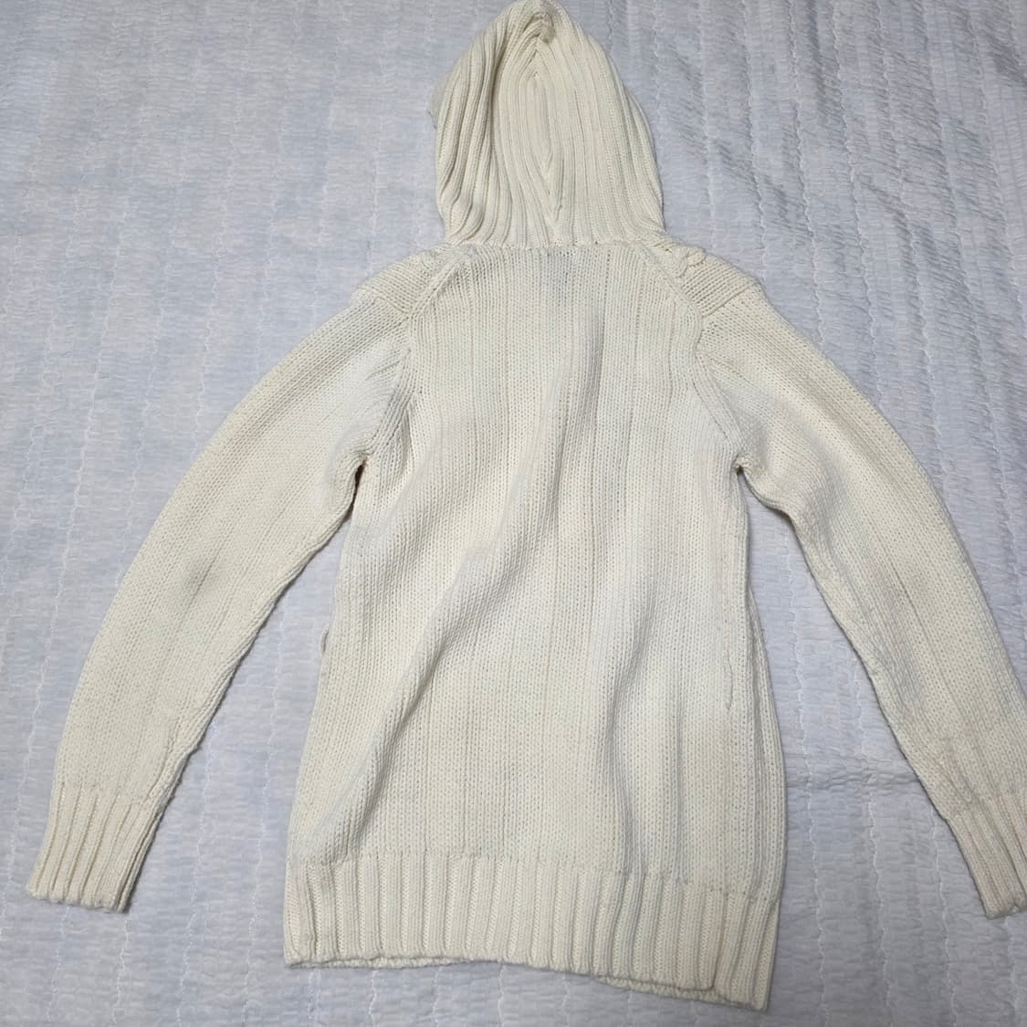 라떼갸루 모리걸 꽈배기 니트 후드 가디건 상품이미지2