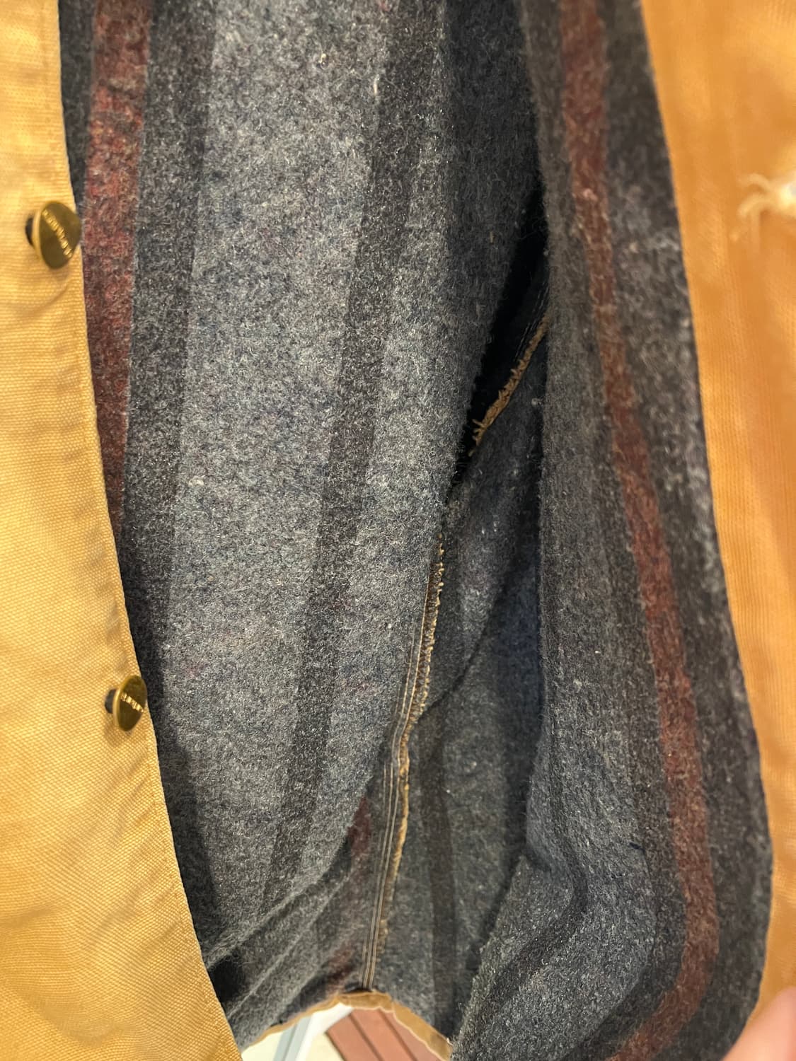 90s Carhartt 칼하트 덕 캔버스 초어 코트 (made USA) 상품이미지3