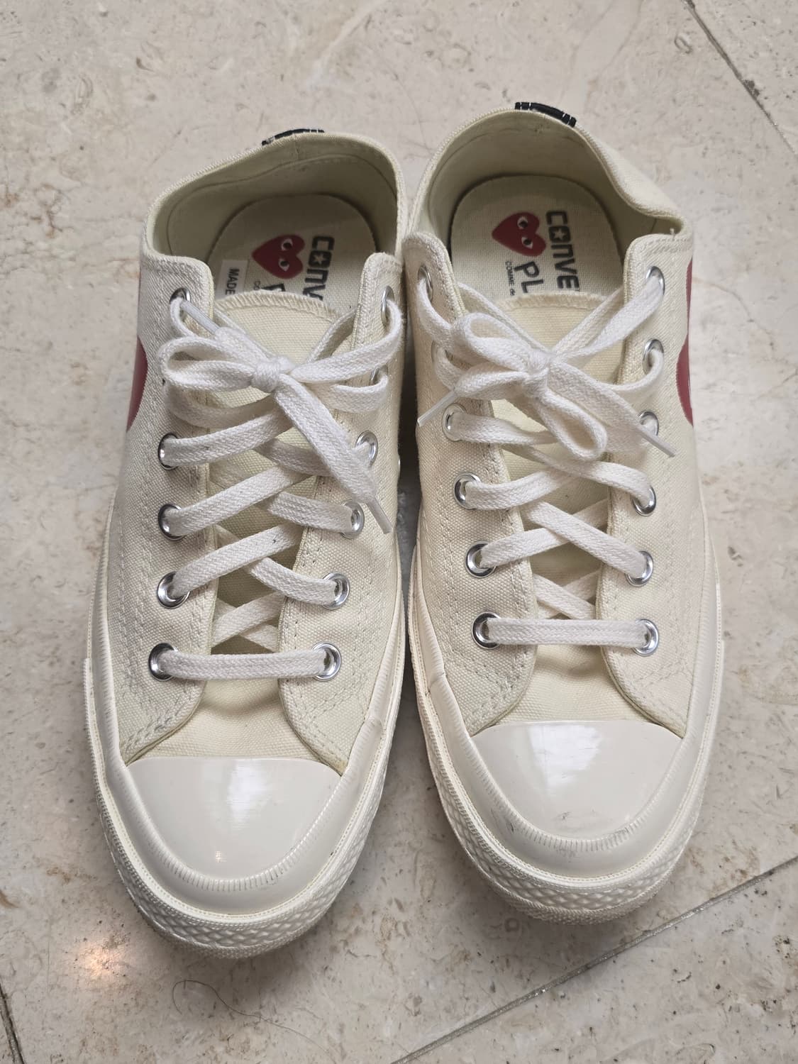 컨버스 척테일러 꼼데가르송 아이보리 UK7 상품이미지1