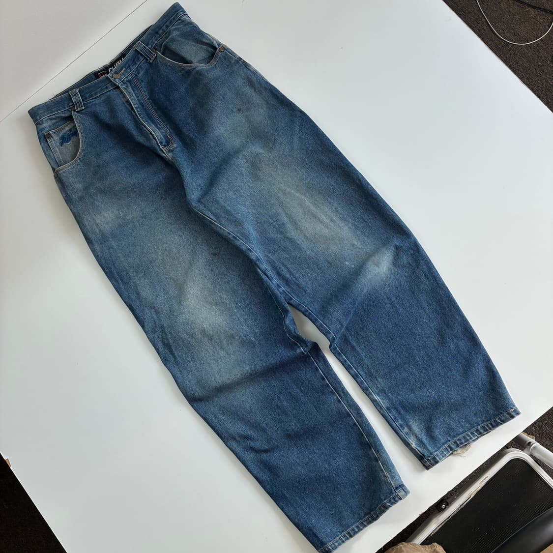 FUBU  푸부 90,s 백포켓 데님 카펜터 팬츠 상품이미지4