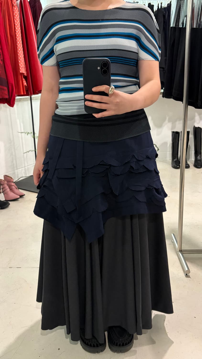 Scalloped Hem Wrap Skirt 상품이미지8