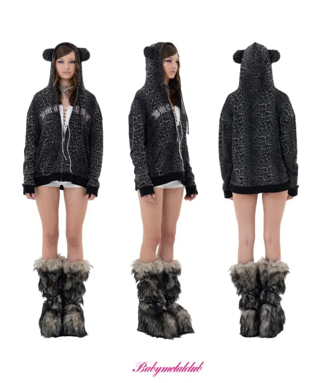 베이비메탈클럽 베메클 갸루 블랙호피 후드집업 상품이미지1