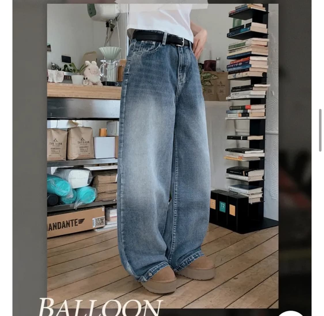 빈티지 중청 팬츠 미디움 상품이미지3