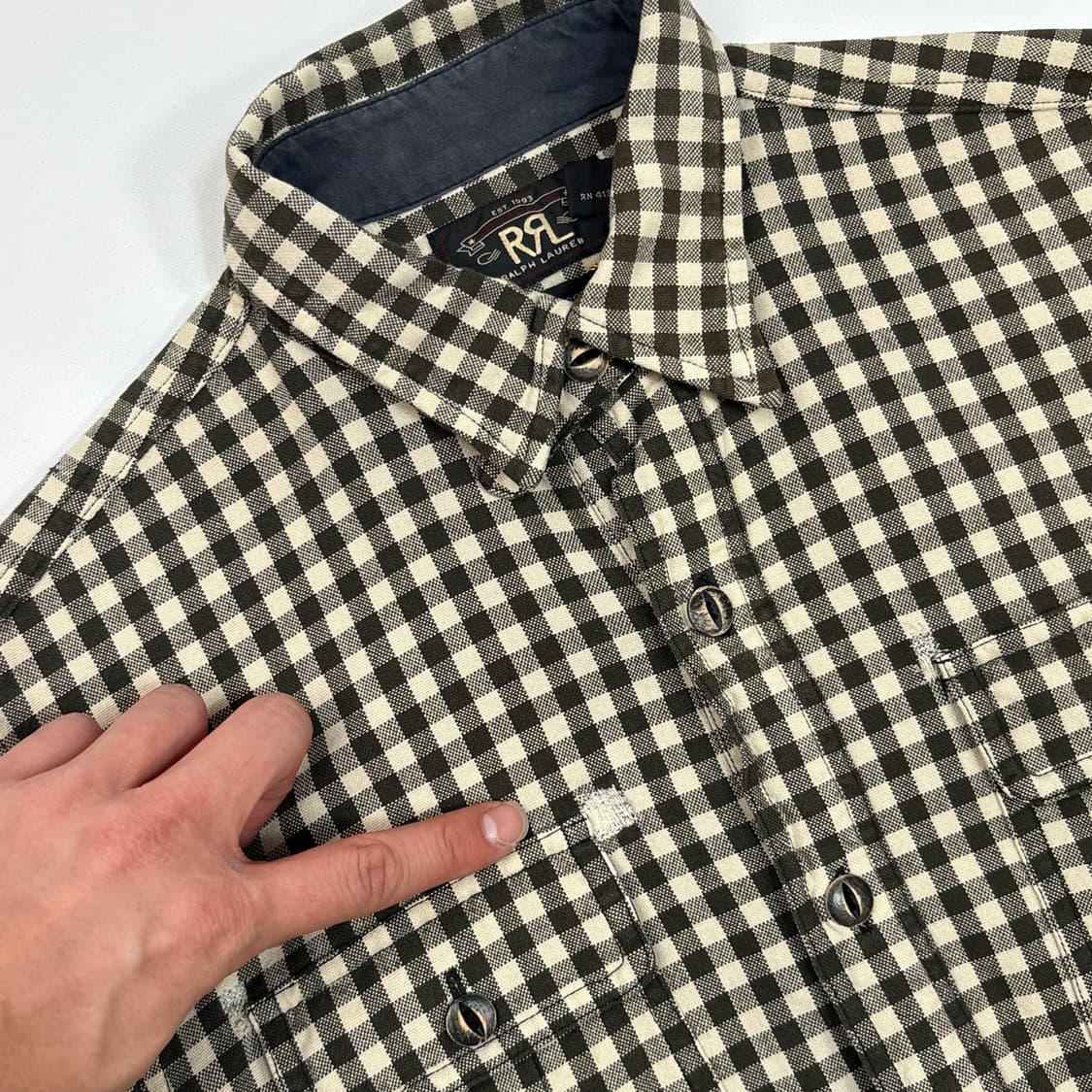 [S] 더블알엘 체크 헨리넥 셔츠 상품이미지2