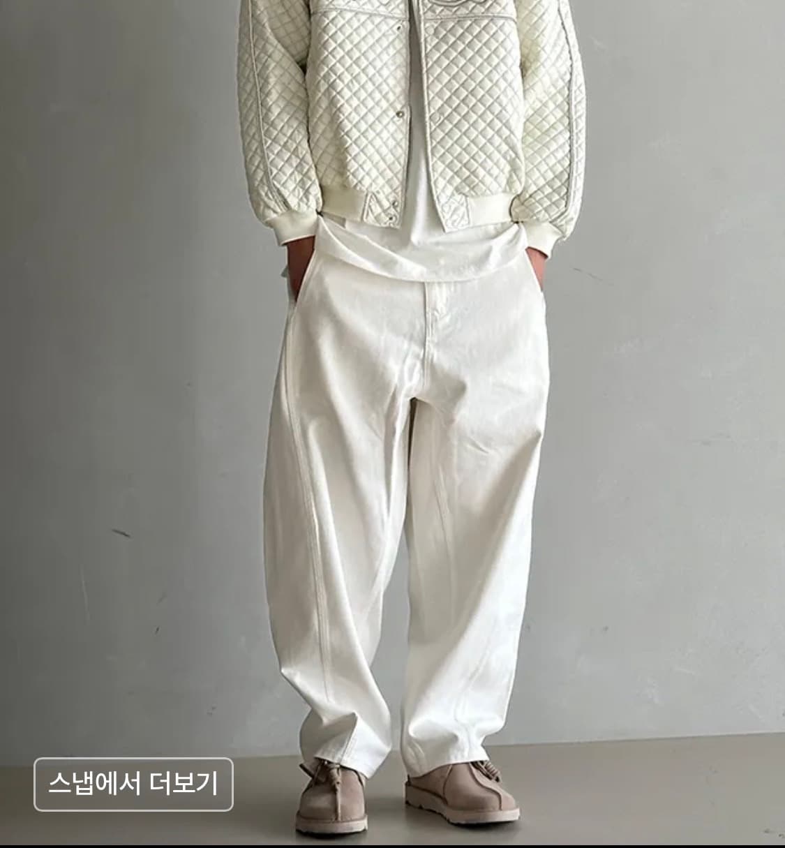 매스노운 CURVED BALLOON DENIM MFHJP001-WT 상품이미지2