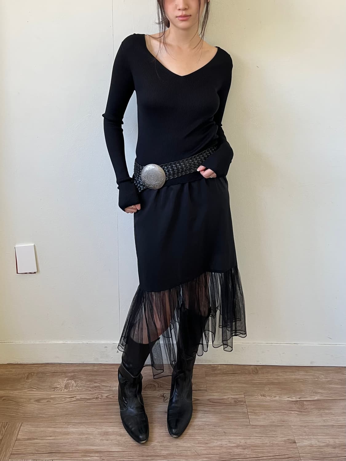 UNITED TOKYO 밴딩 블라우스 스커트 상품이미지7