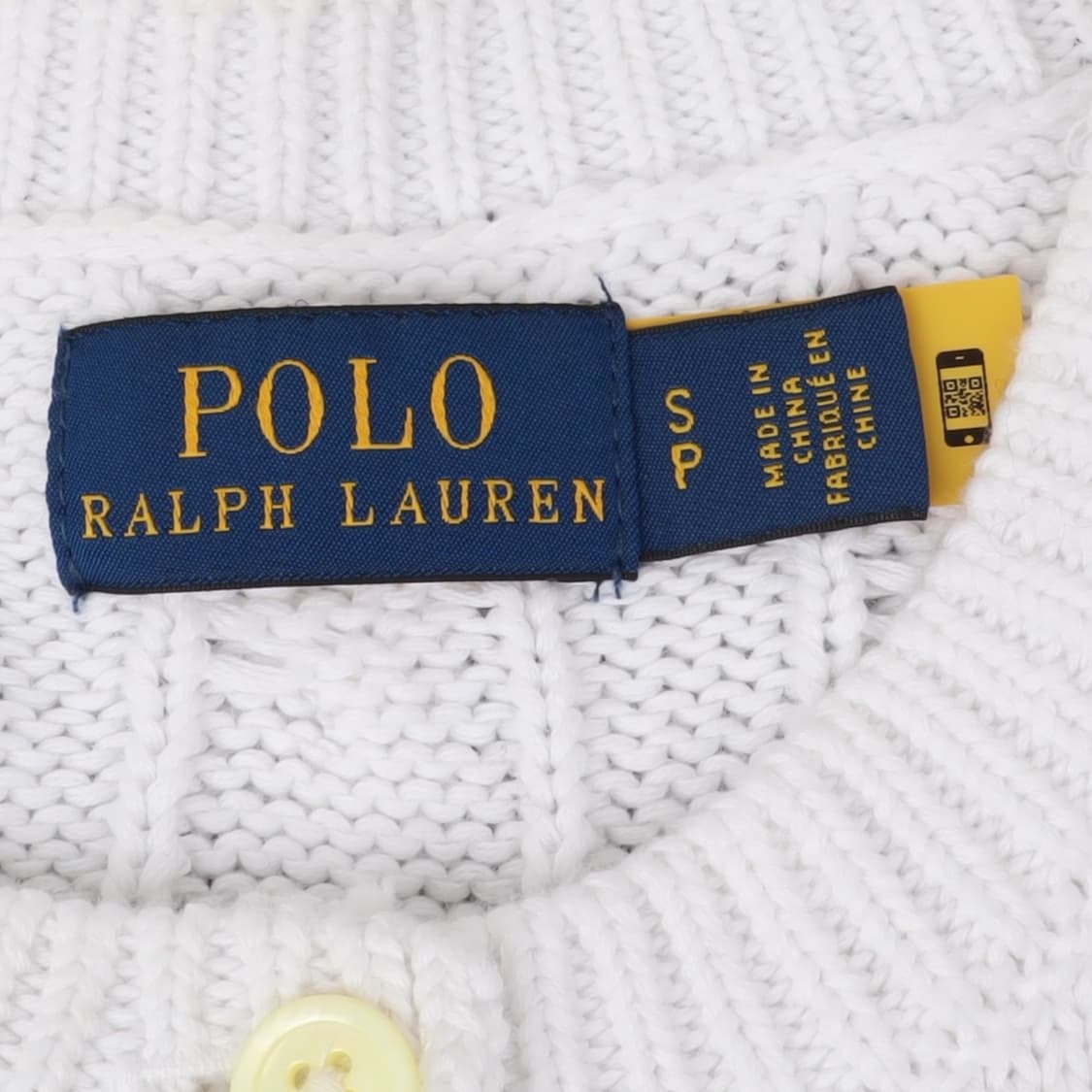폴로 랄프로렌 QR 화이트 케이블 니트 가디건 상품이미지8