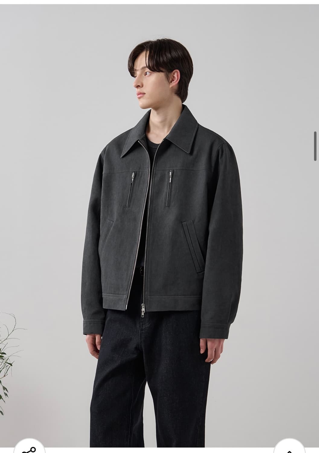 (새상품)(L)드로우핏 [서강준 PICK]페이드 다잉 코튼 블루종 자켓 상품이미지7