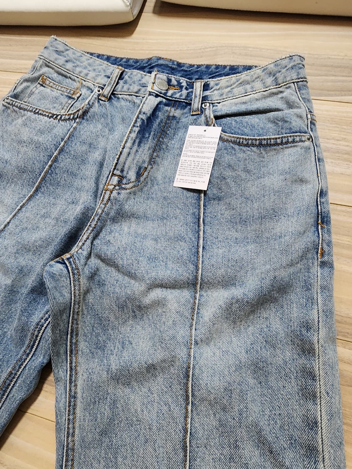 스파오핀턱와이드진청바지30사이즈 상품이미지2