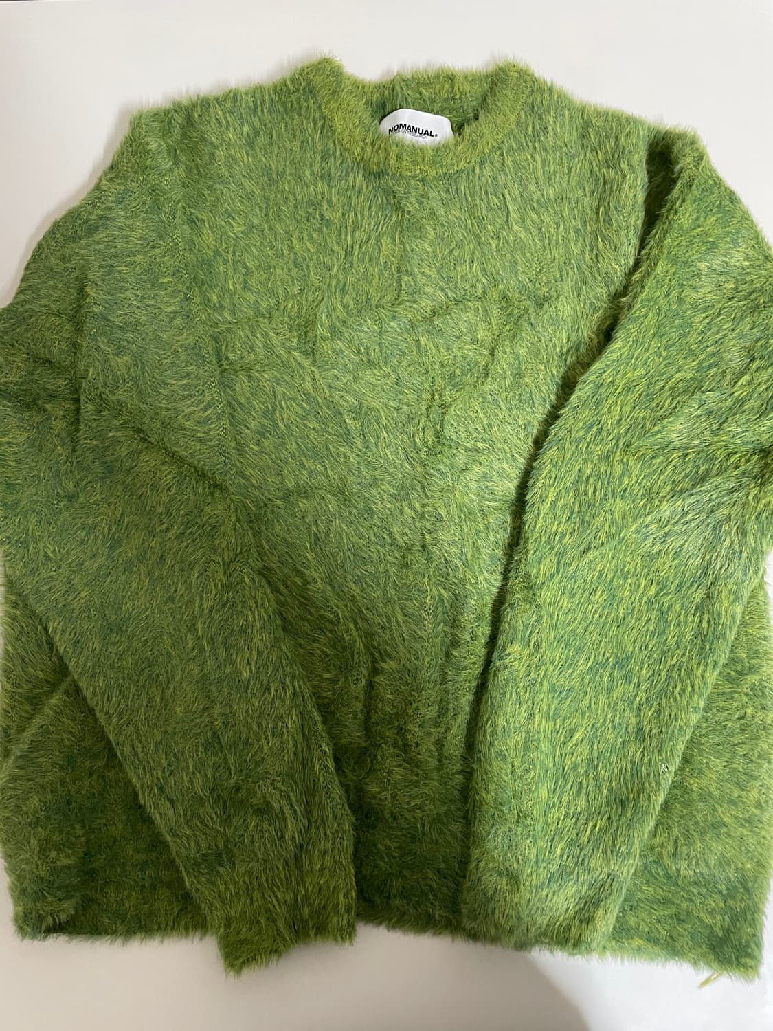 노매뉴얼 그린 헤어리 니트 L 상품이미지1