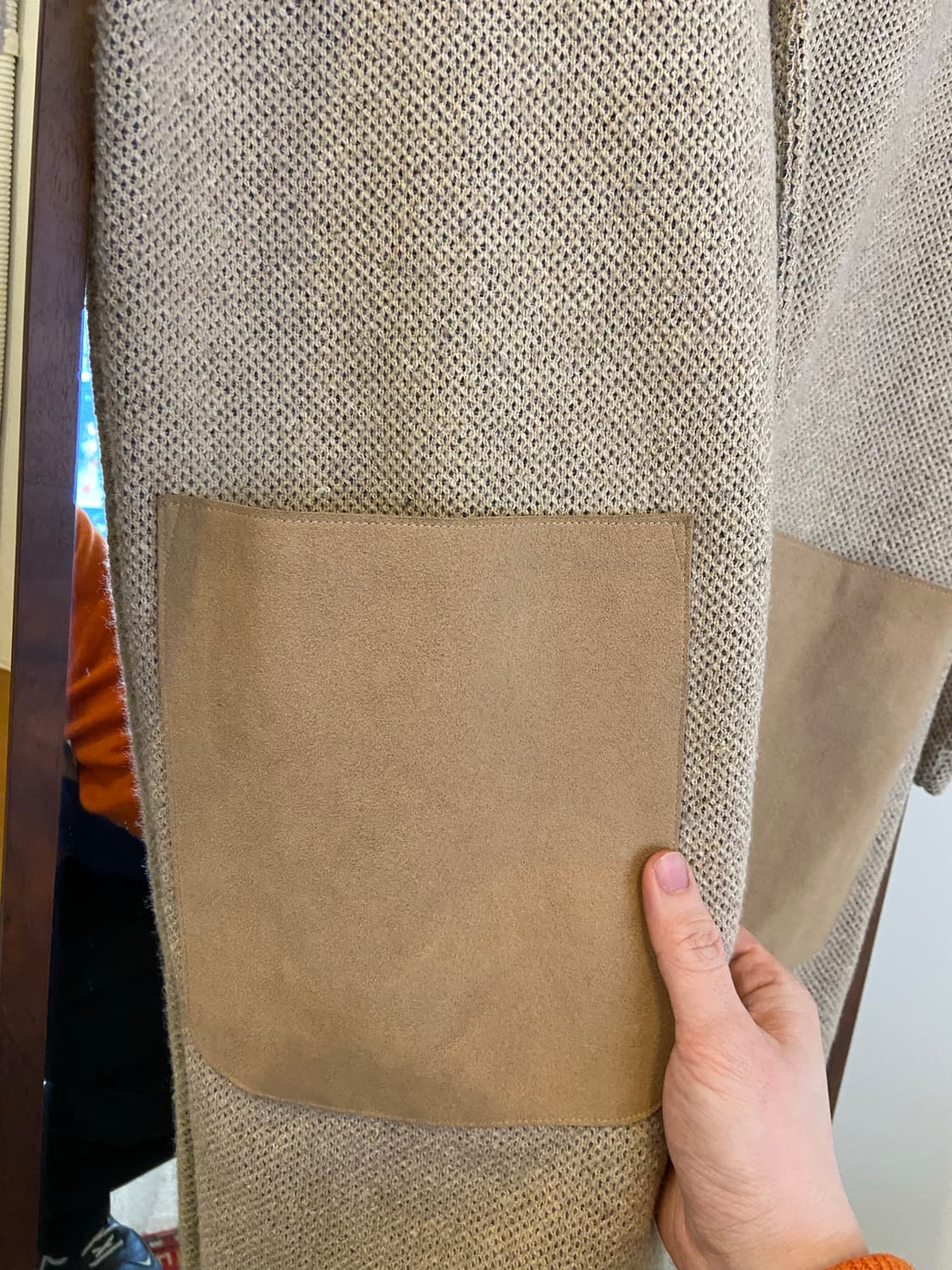 커스텀멜로우 베이지 니트 롱가디건 상품이미지5