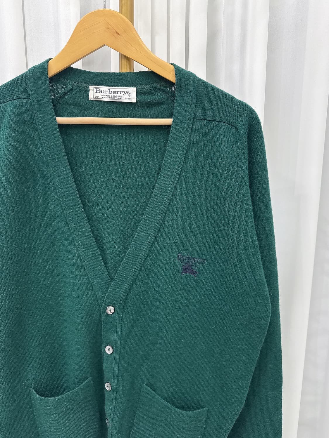 버버리 딥그린 아카이브 로고 가디건 상품이미지2
