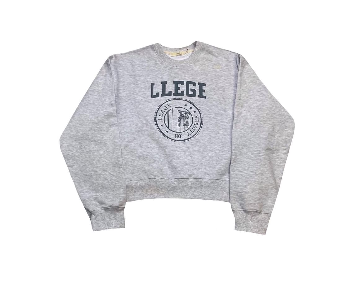 RECTO(렉토)LLEGE 로고 멜란지 그레이 스웻 상품이미지1