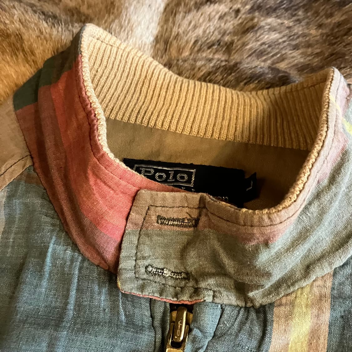 폴로 랄프로렌 마드라스 해링턴 자켓 L 상품이미지2