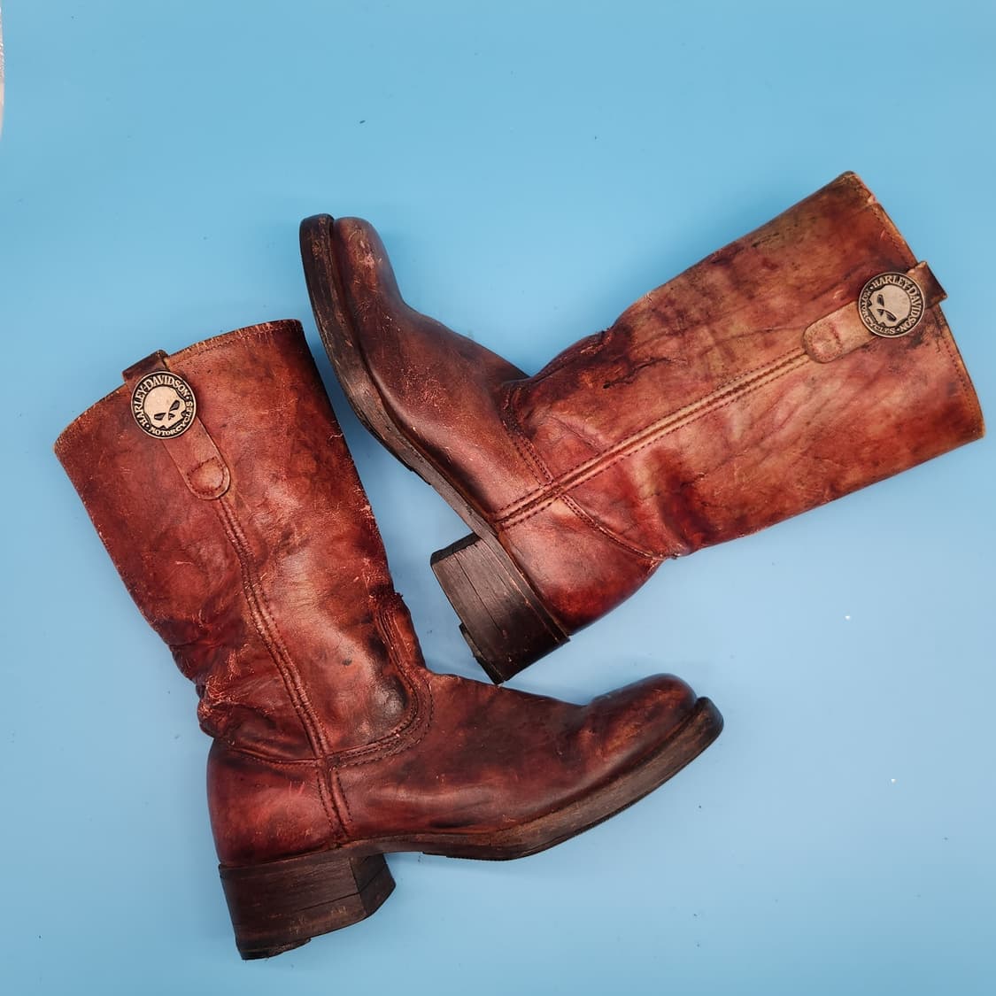 H 할리데이비슨 남성키높이 가죽 부츠 255 굽5.5 상품이미지5