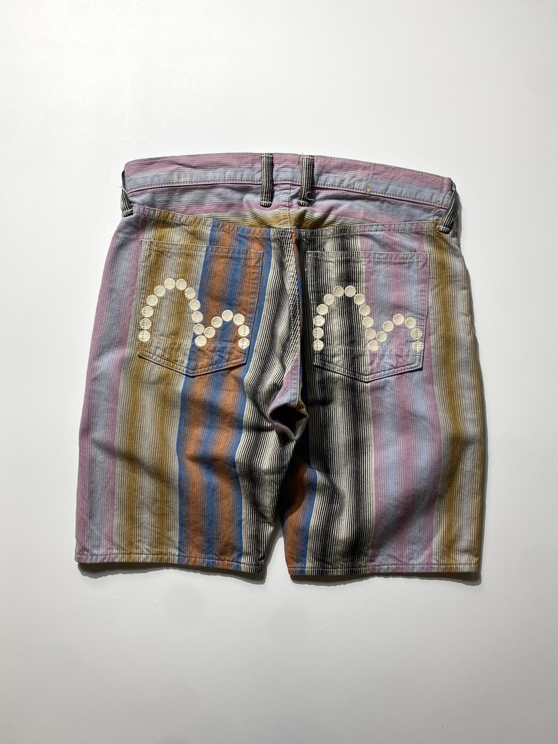 [34] Evisu 에비수 멀티 스트라이프 셀비지 쇼츠 상품이미지3