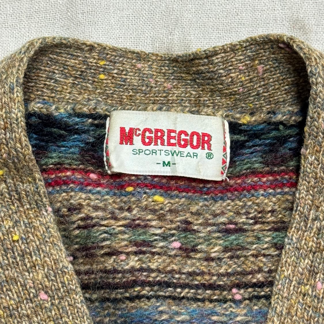 맥그리거 빈티지 에스닉 패턴 울 베스트 M 상품이미지5
