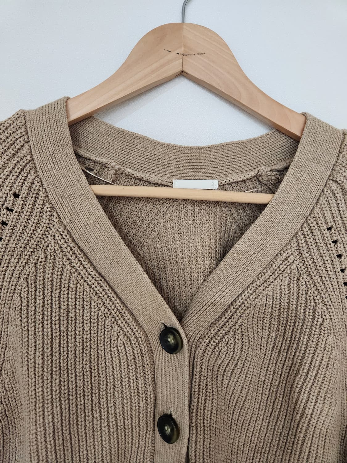 여자 GU 가디건 베이지 상품이미지4