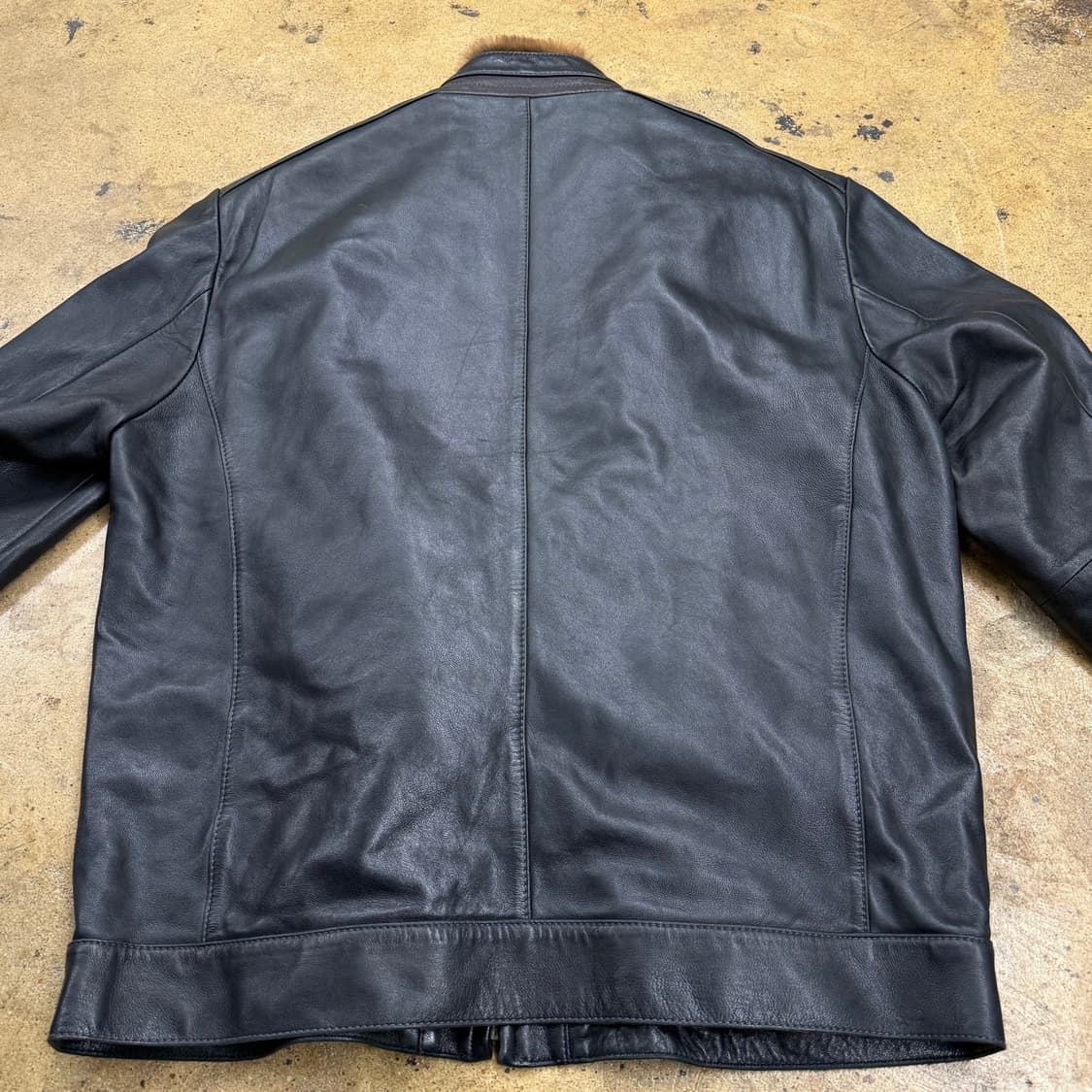 [정품/100] 블랙 양가죽 라이더 자켓 b19 상품이미지4