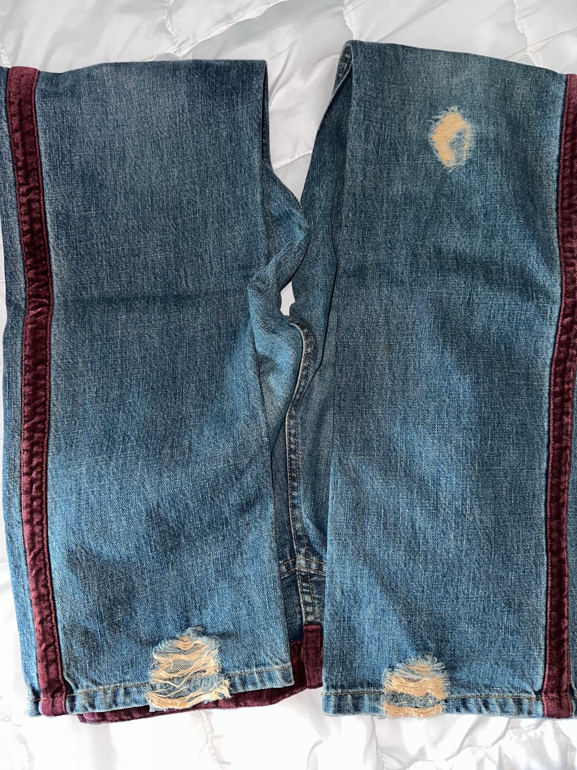 언더커버리즘 02aw 벨루어 스트라이프 데님 상품이미지3