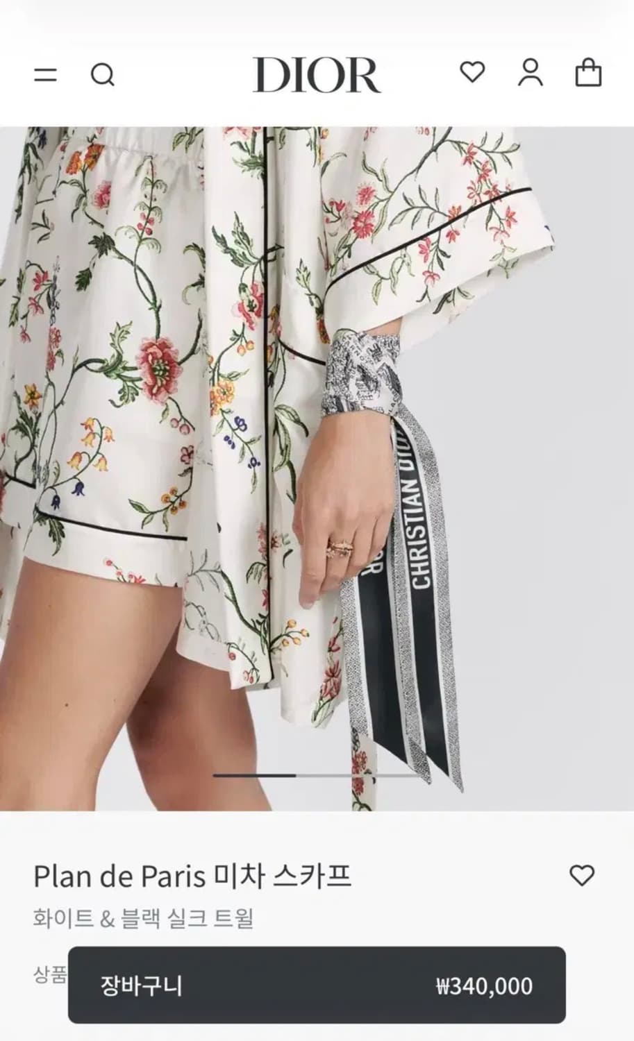 [새상품] 디올 Dior Plan de Paris 미차 스카프 상품이미지2