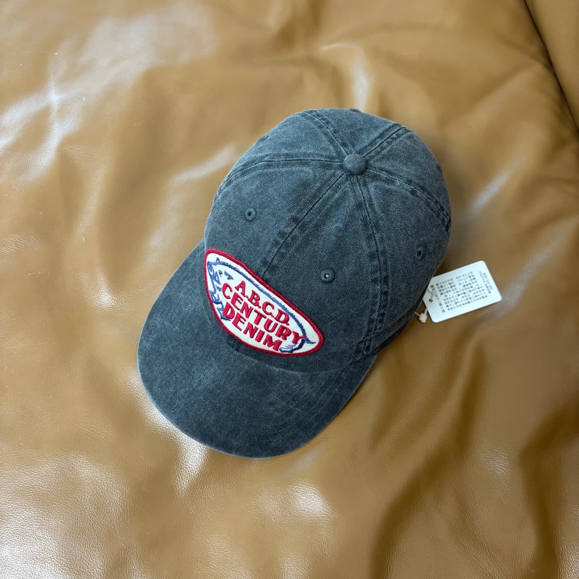 Kapital 캐피탈 오사카 한정 6패널 볼캡 모자 워시드 데님 블랙 상품이미지5