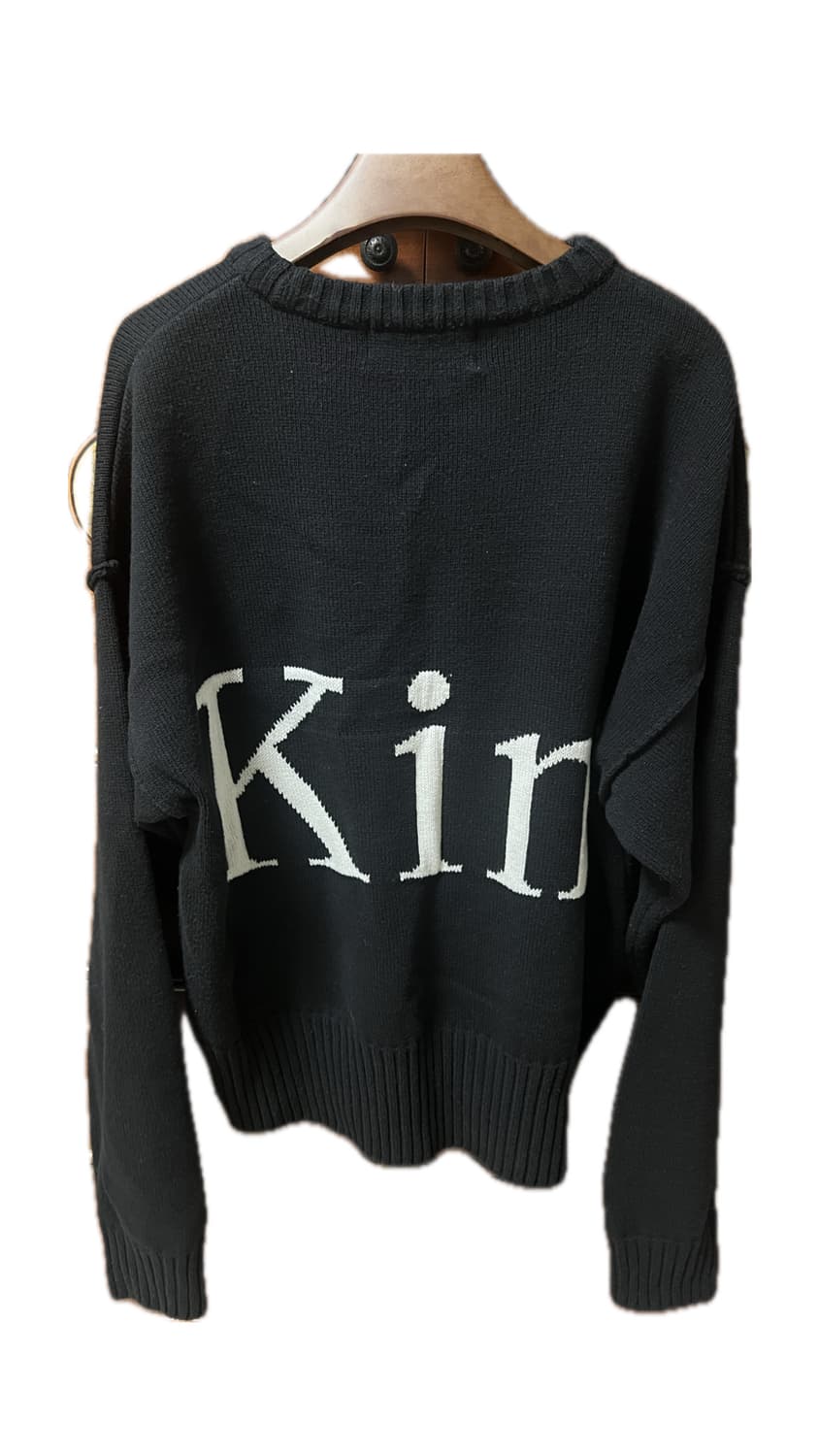 BIG LOGO KNIT PULLOVER IN BLACK 상품이미지5