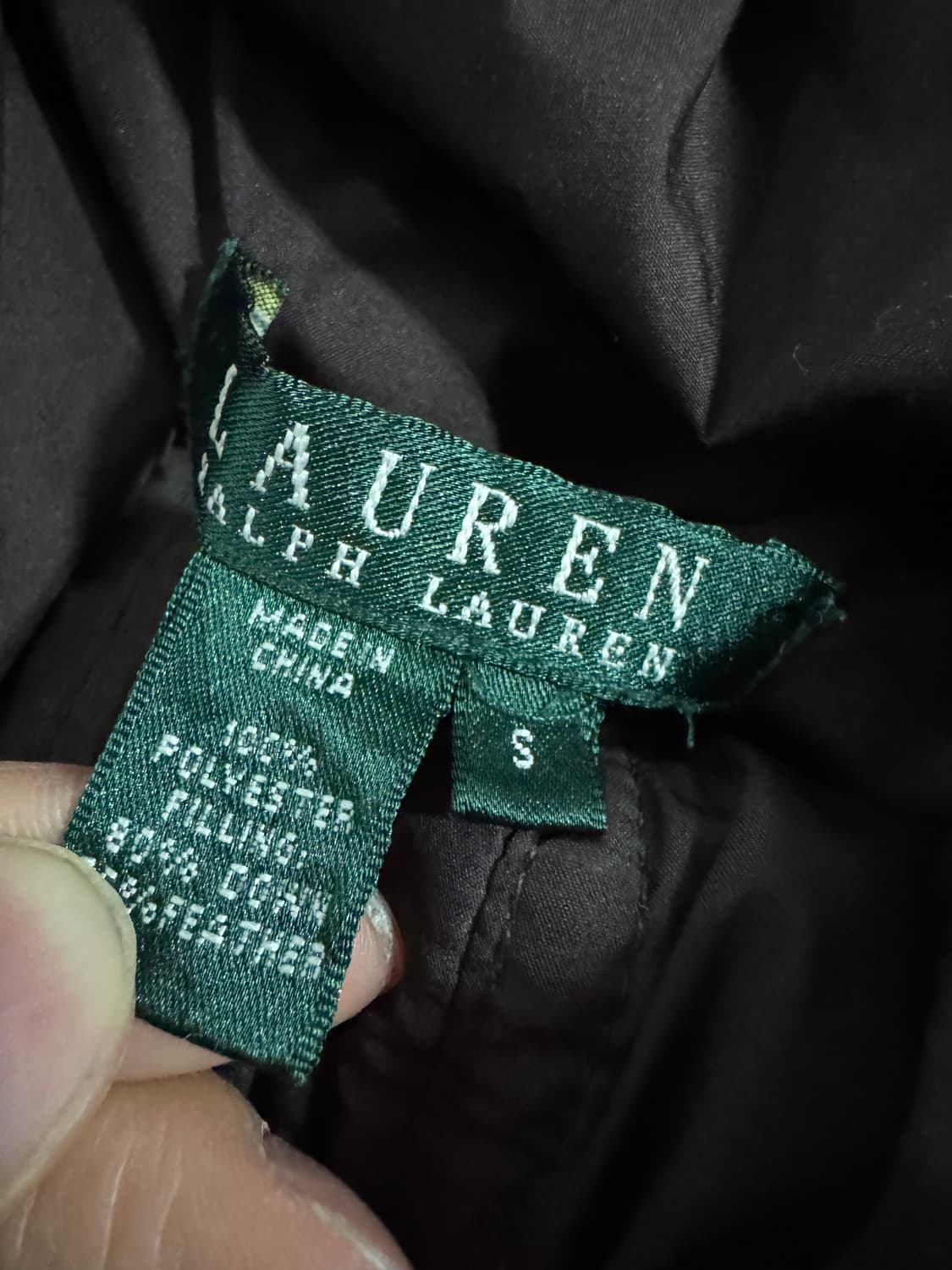 여성 랄프로렌 그린라벨 덕 다운 퀄팅 패딩 자켓 s 브라운 상품이미지3