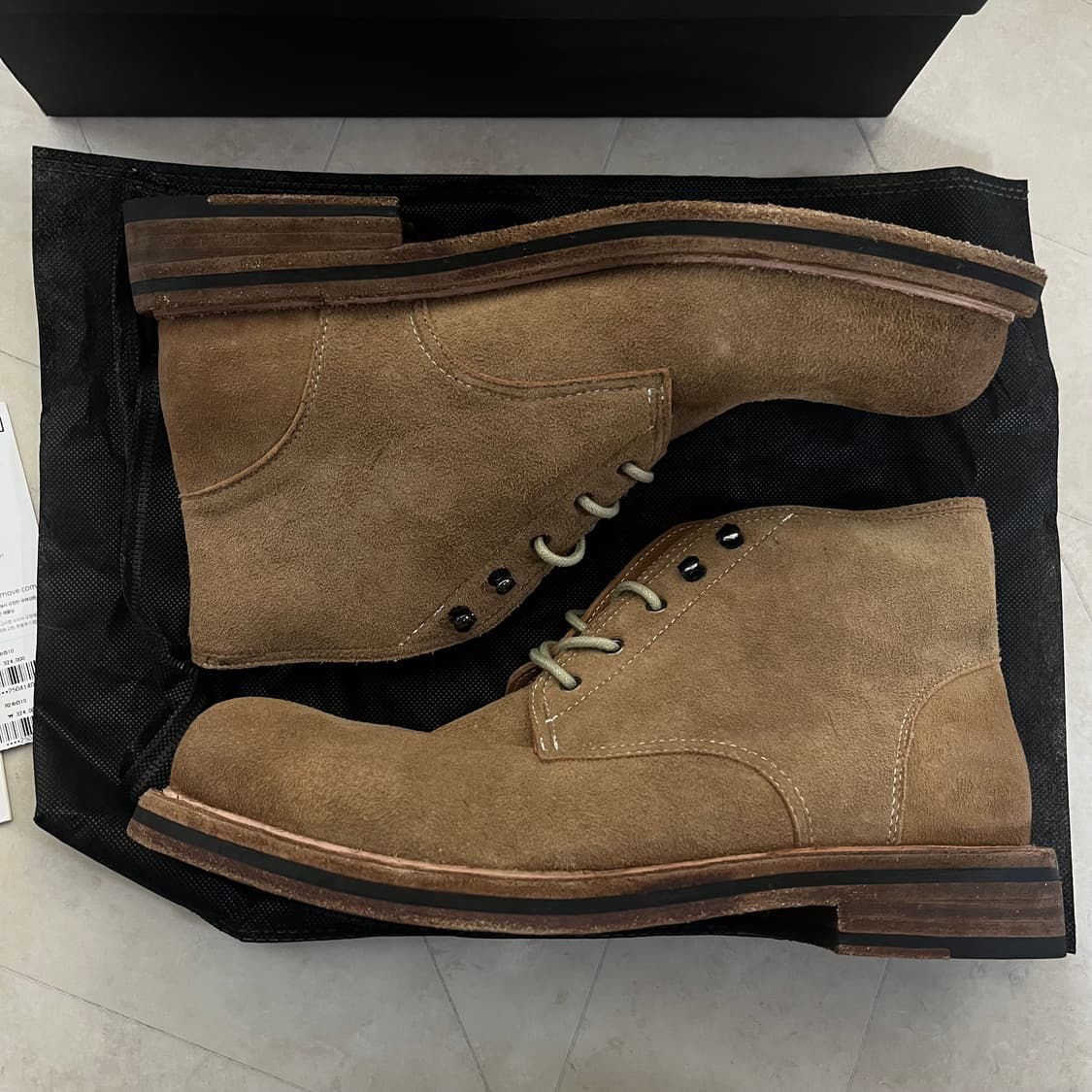 새상품(285) 로맨틱무브 서비스 부츠 홀스레더 빈티지카키 상품이미지4