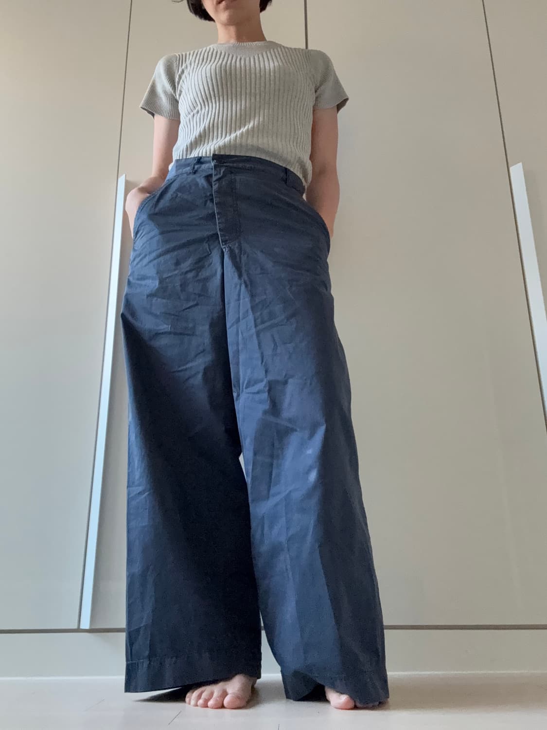 Zucca 얇은 파란 바지  상품이미지2