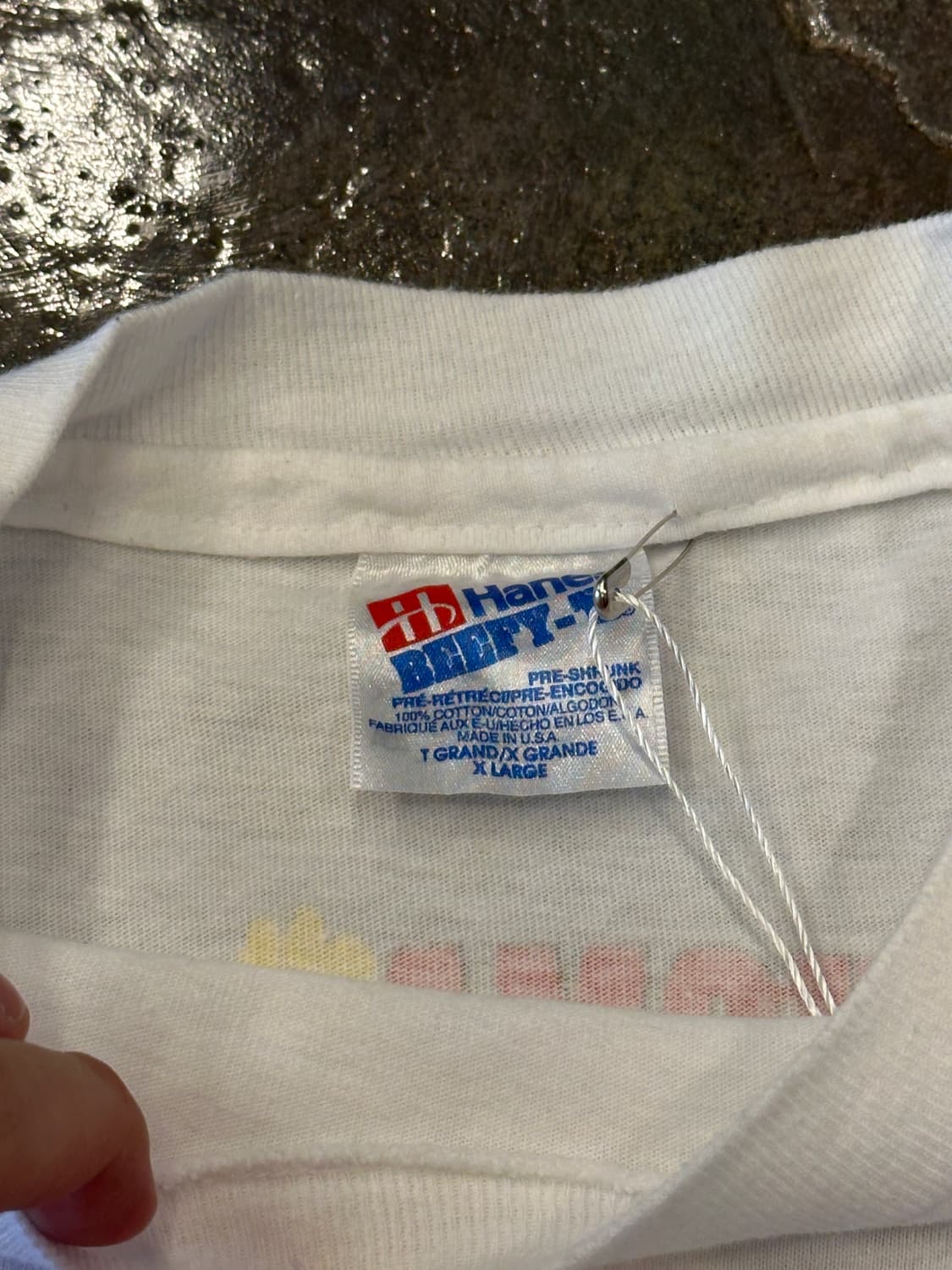 90s Hanes 싱글스티치 튜블라 반팔티 XL 상품이미지4