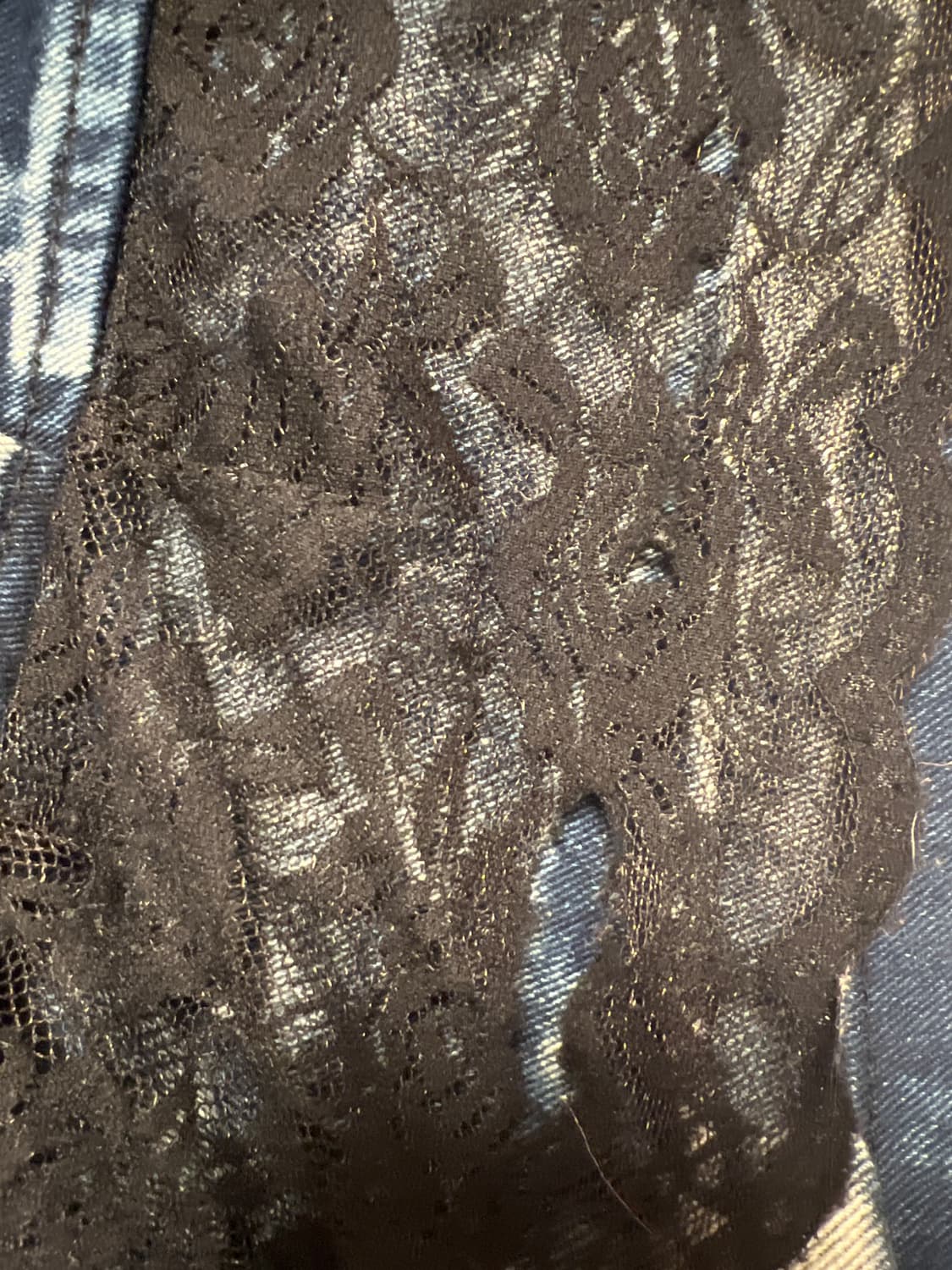 빈티지 워싱 데님 레이스 치마 반바지 숏츠 상품이미지3