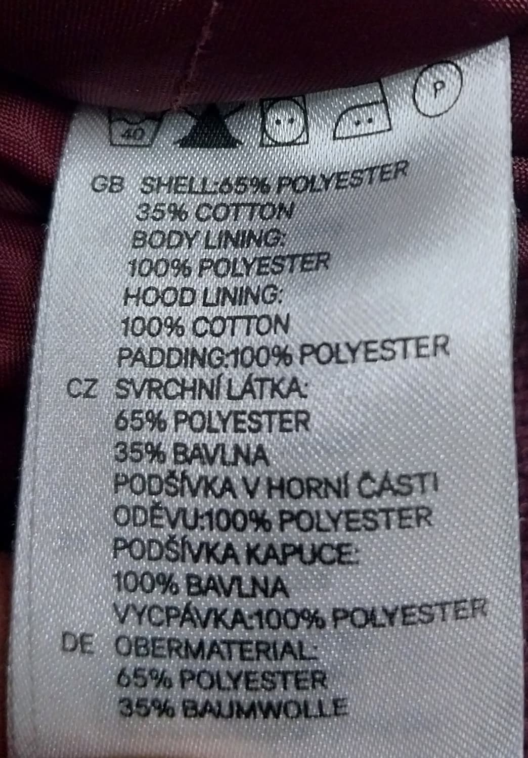 H&M 버건디 후드 집업 점퍼 XL 상품이미지4