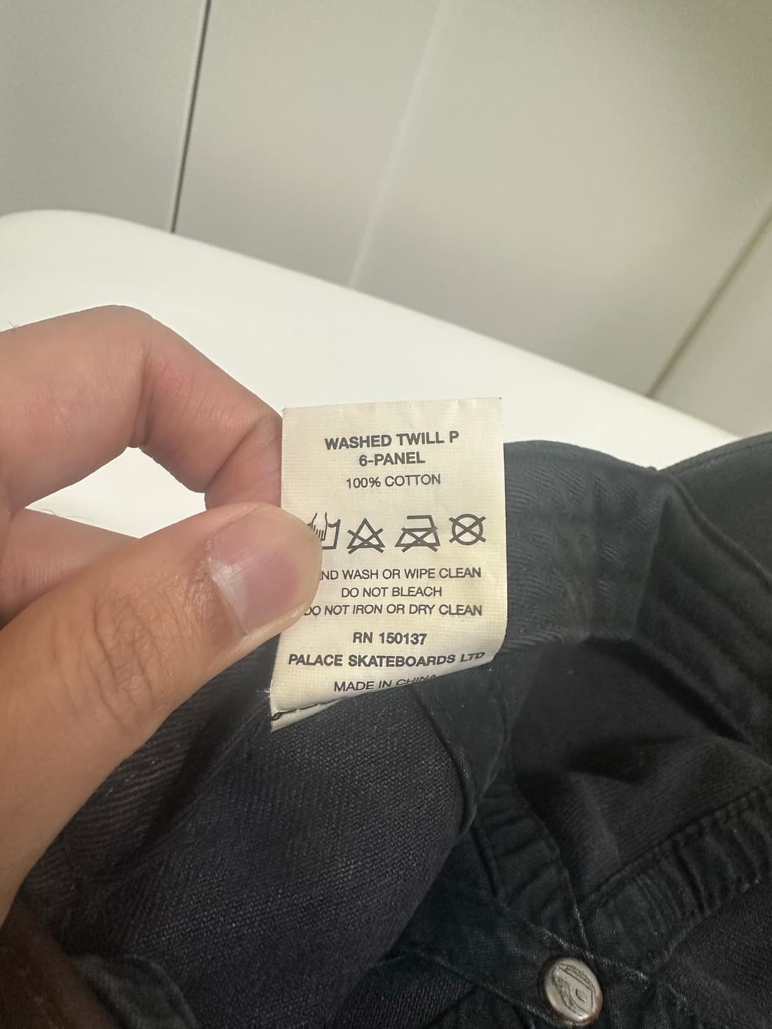 Palace Washed Twill P 6-Panel Black  상품이미지5