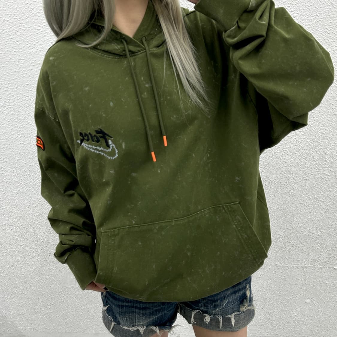 나이키 포스 빈티지 카키 후드 3XL 상품이미지1