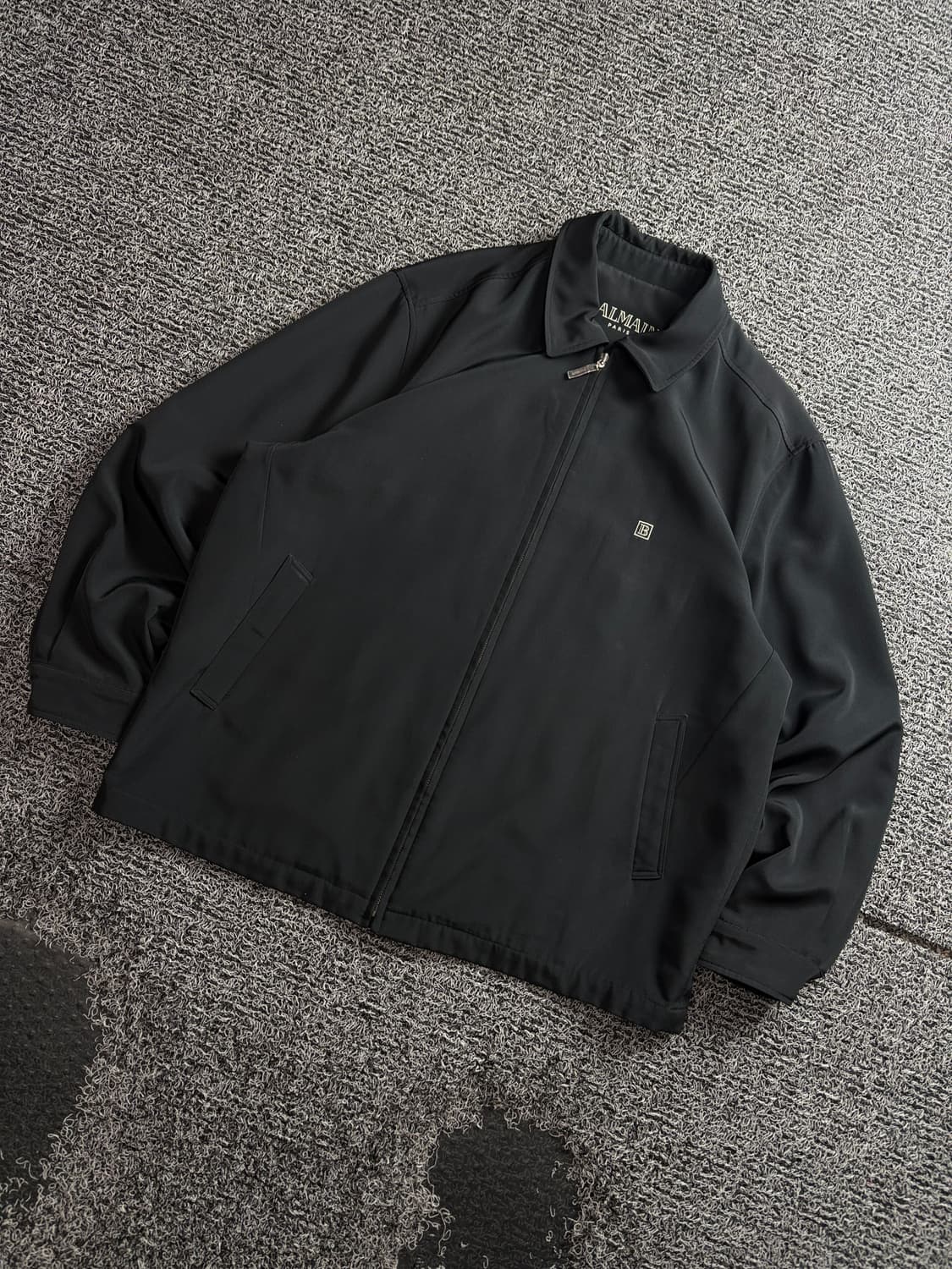 90s 발망 아카이브 블루종 자켓 블랙 3937 상품이미지1