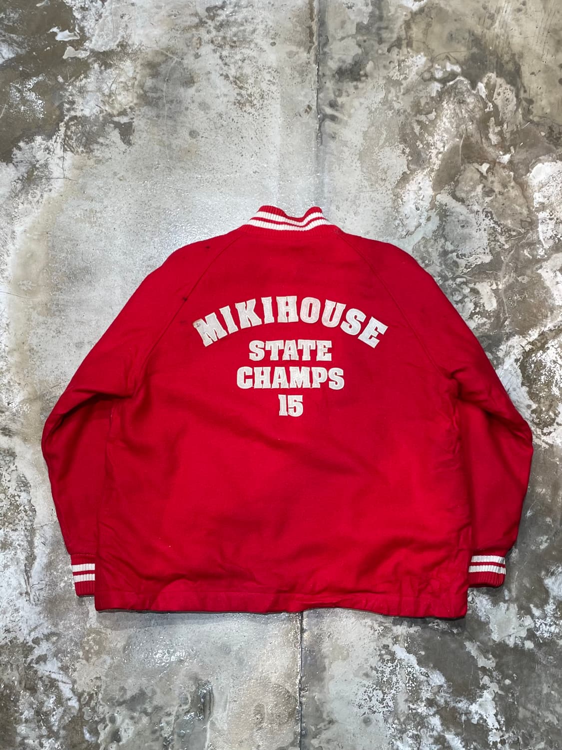 미키하우스 빅로고 울 레드바시티 자켓  상품이미지2