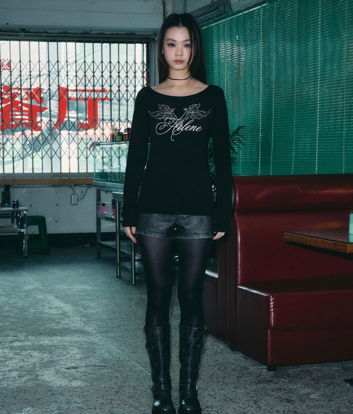 헬레네파리스 엔젤 레터링 큐빅 롱 슬리브 상품이미지1