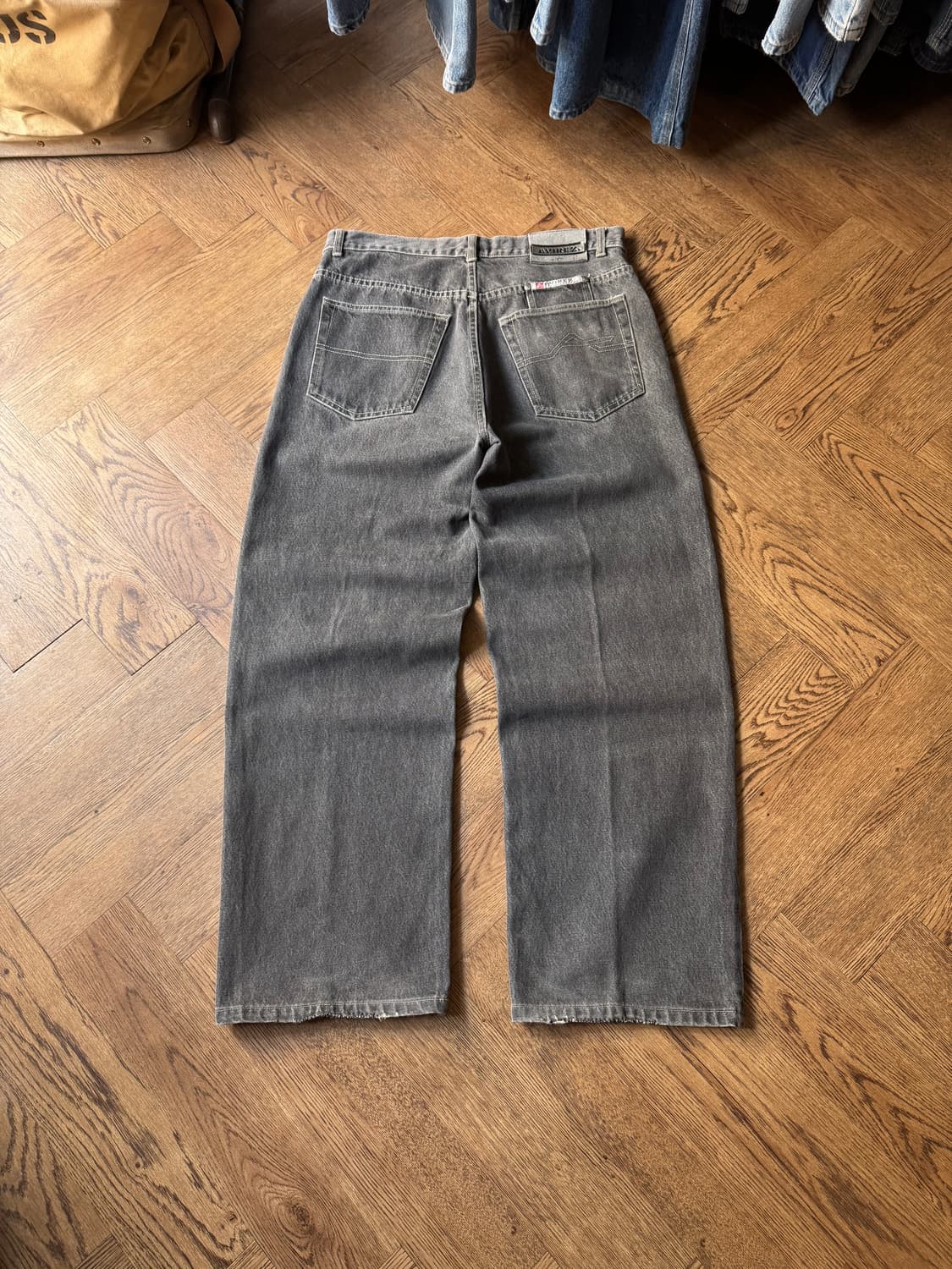 [34]00's AVIREX USA 아비렉스 올드스쿨 흑청 데님 팬츠 상품이미지2