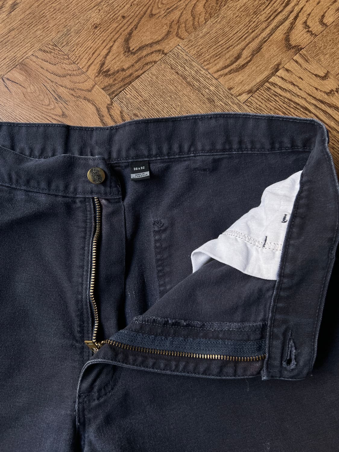 [36]칼하트 USA 미드나잇 네이비 싱글니 워크팬츠 상품이미지3