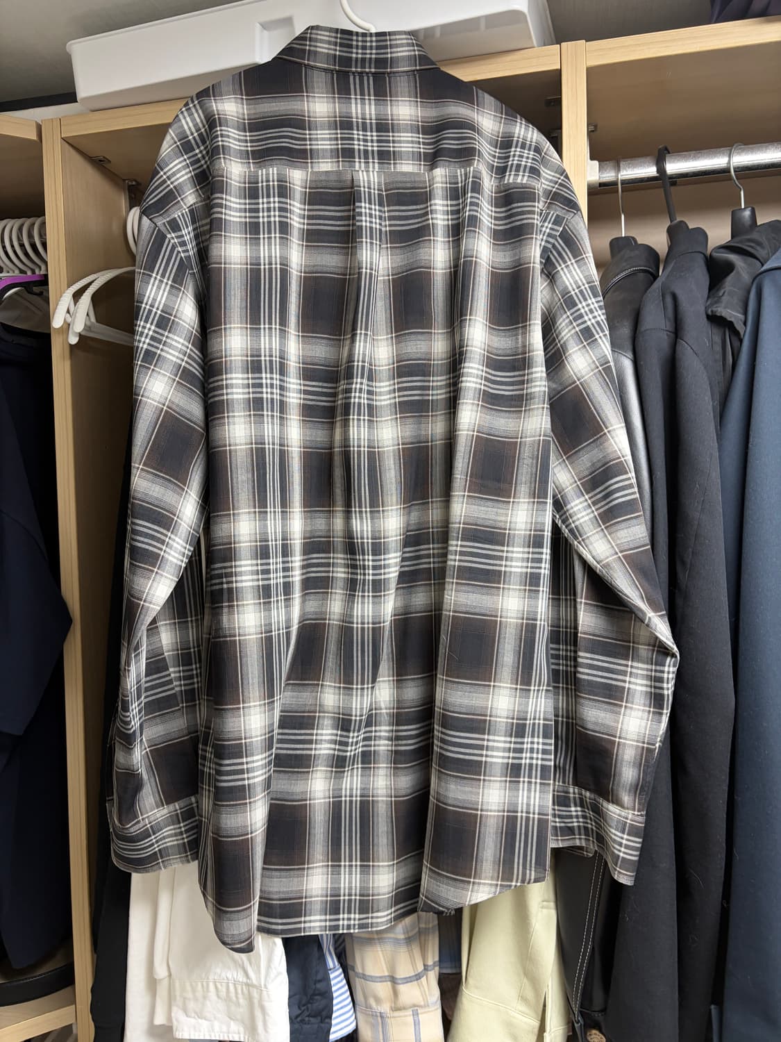 오라리 21FW 울 체크 셔츠 5사이즈 상품이미지2