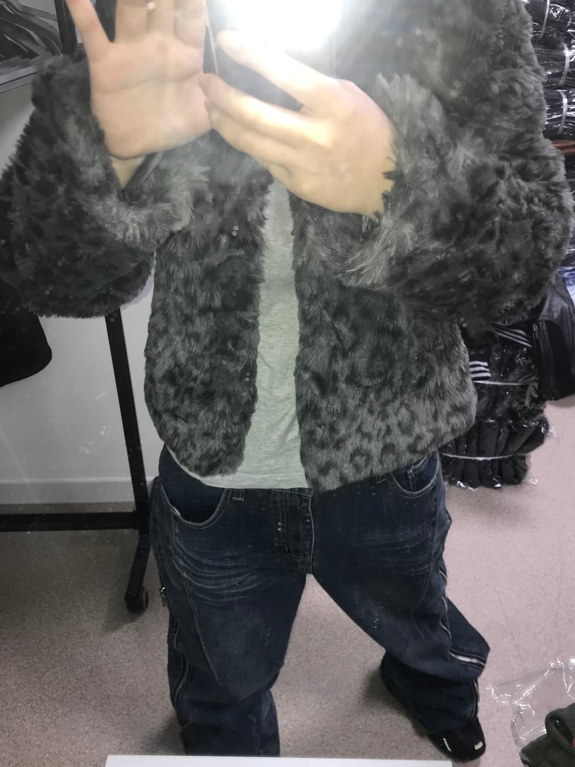 빈티지 Gap 레오파드 퍼자켓 상품이미지2