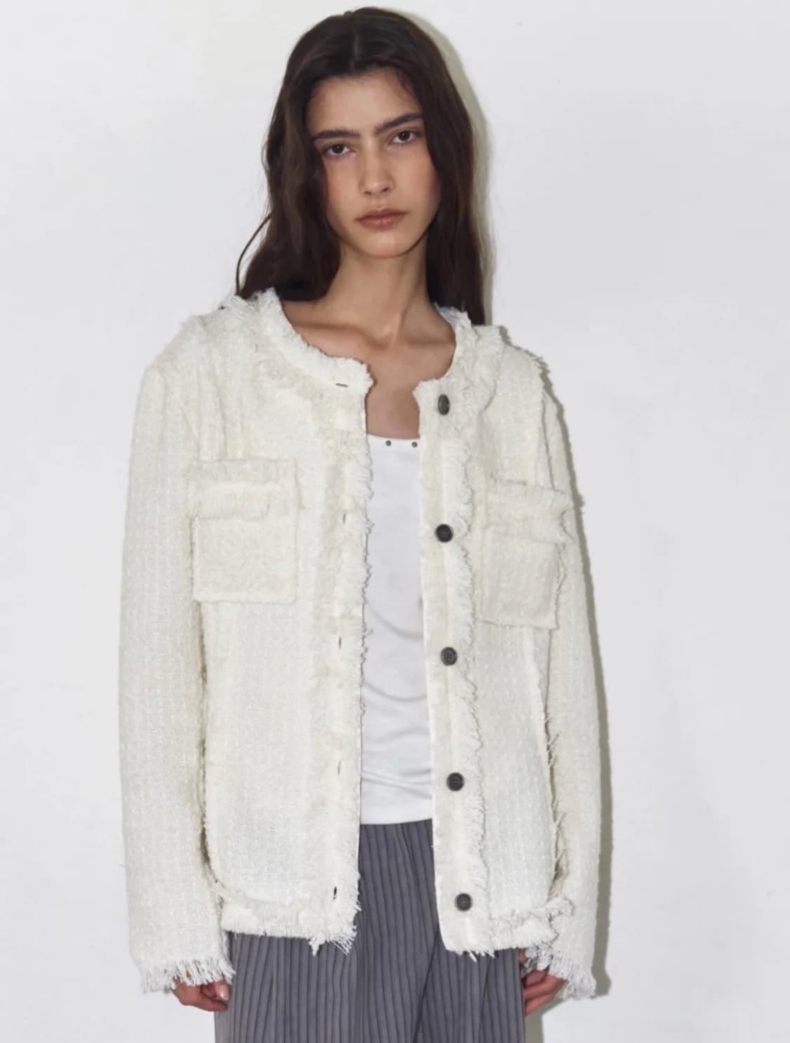 폴리수엠 알파카 니트 집업 자켓 핑크 상품이미지1