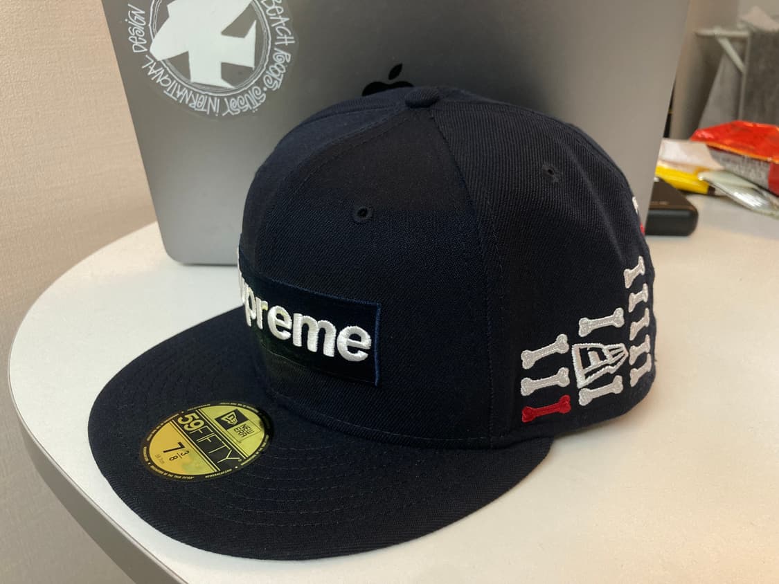 슈프림 본즈 박스로고 뉴에라 네이비 상품이미지3