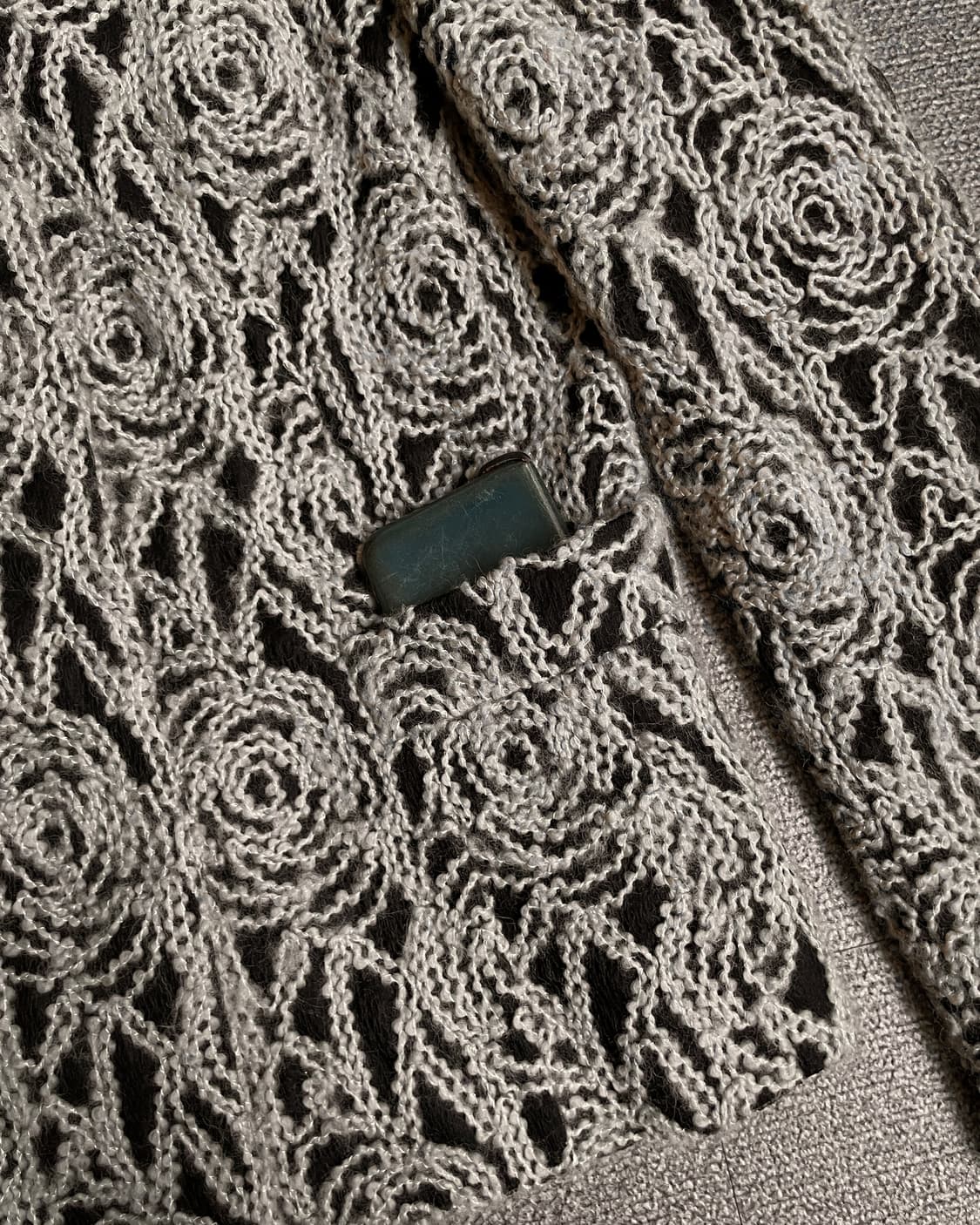 이바나 요시에 로즈 패턴 가디건 자켓 상품이미지3