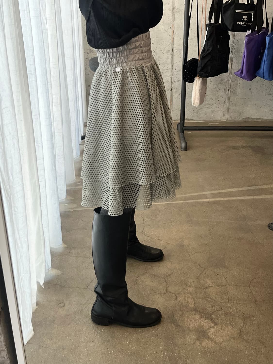 퓨마 도트 펀칭 레이어드 스커트 상품이미지3