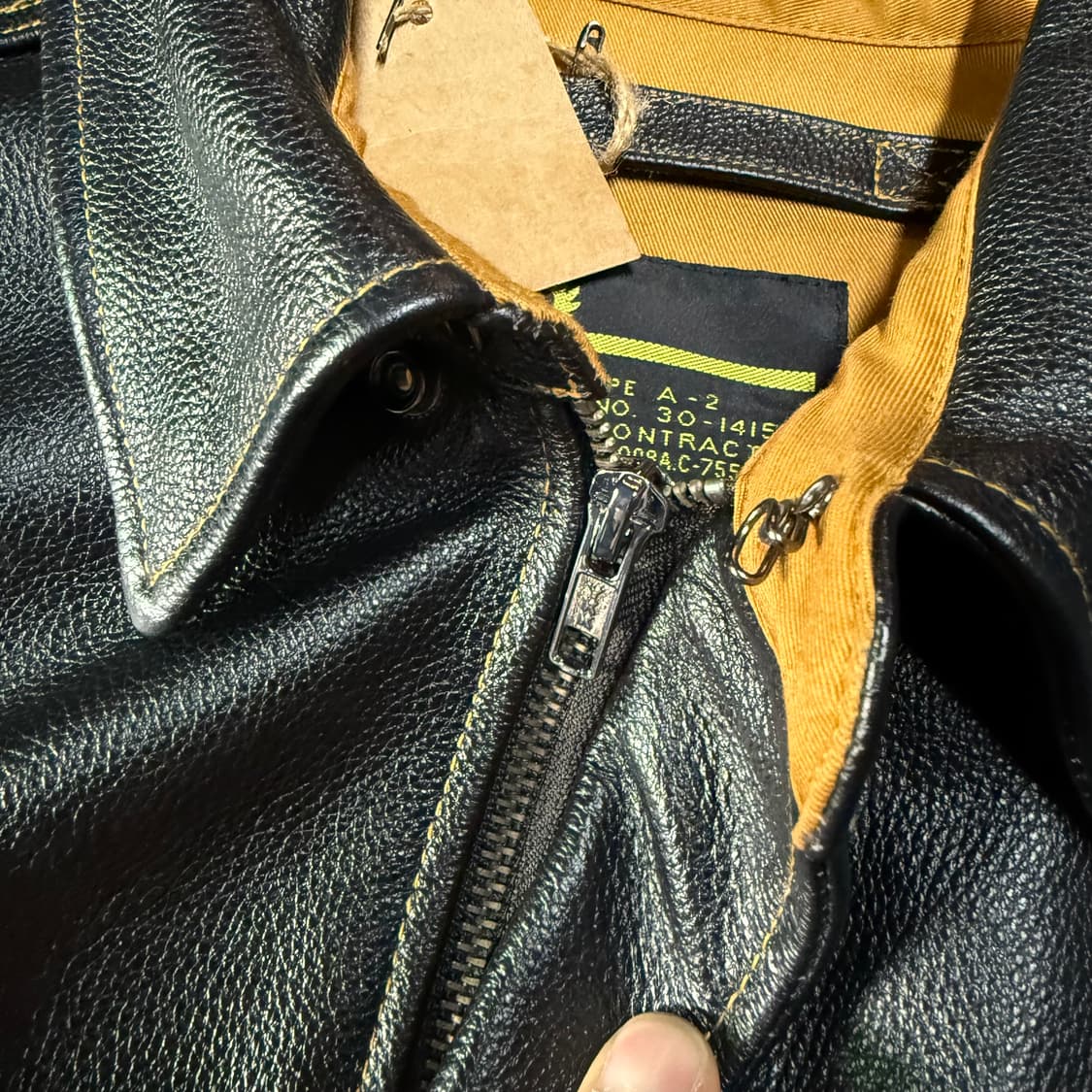 윌리스앤가이거 Type A-2 M35-098A.C-7555 레더자켓 3X 상품이미지2